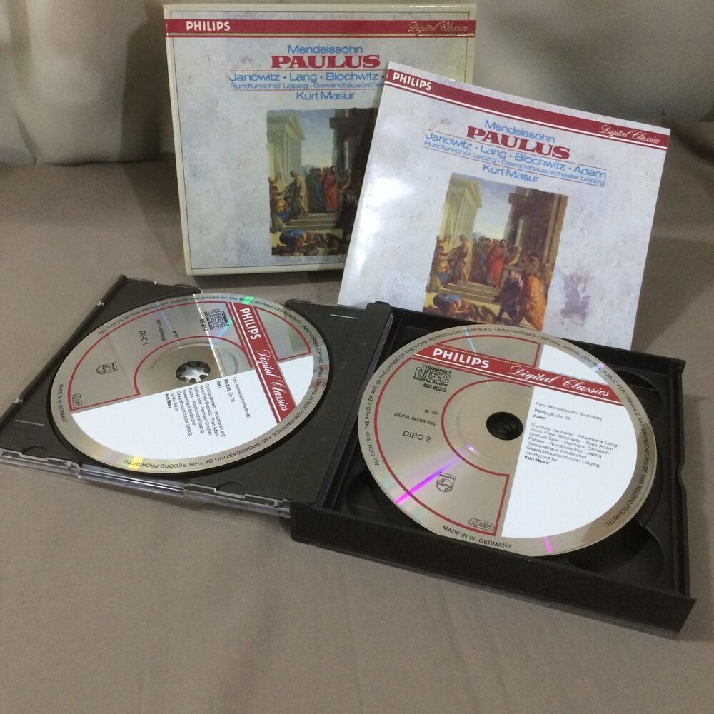 Mendelssohn Paulus Op 36 2 CD Set Philips Digital Classics Kurt Masur W Germany